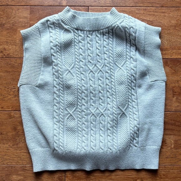Cyrus Sweaters - Cyrus Light Gray Cable Knit Sweater